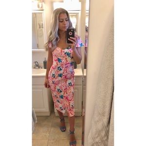 Paper Dolls London Midi Pencil Dress in Floral